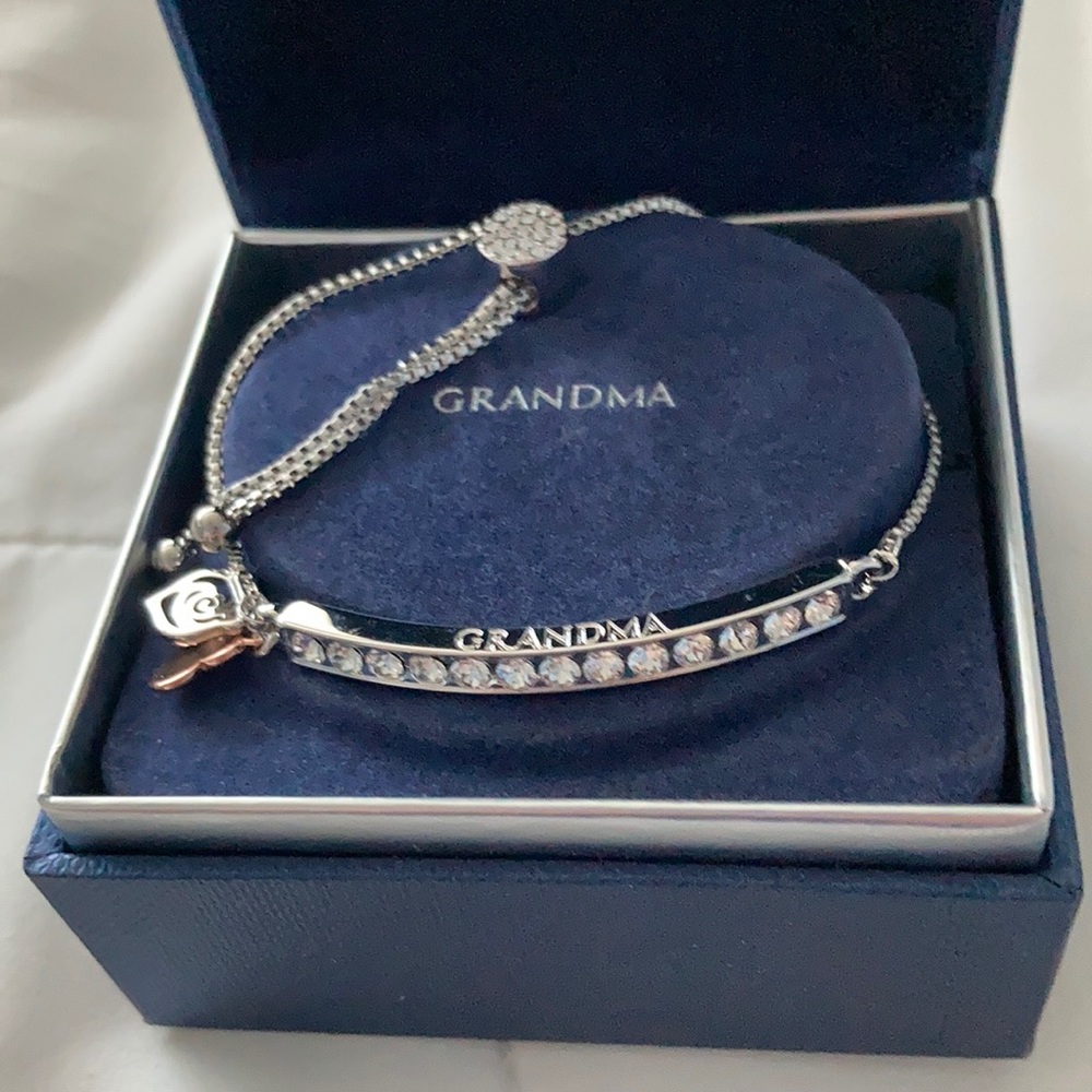 Grandma Swarovski element adjustable bracelet in gift box